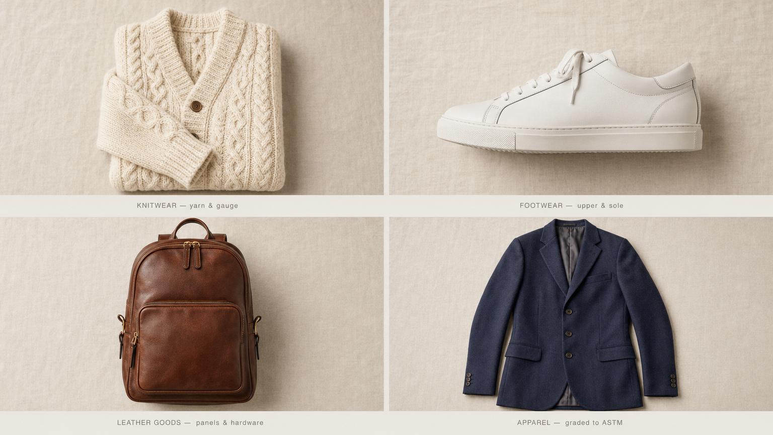 Not just apparel. Built for footwear, leather, and knit too.