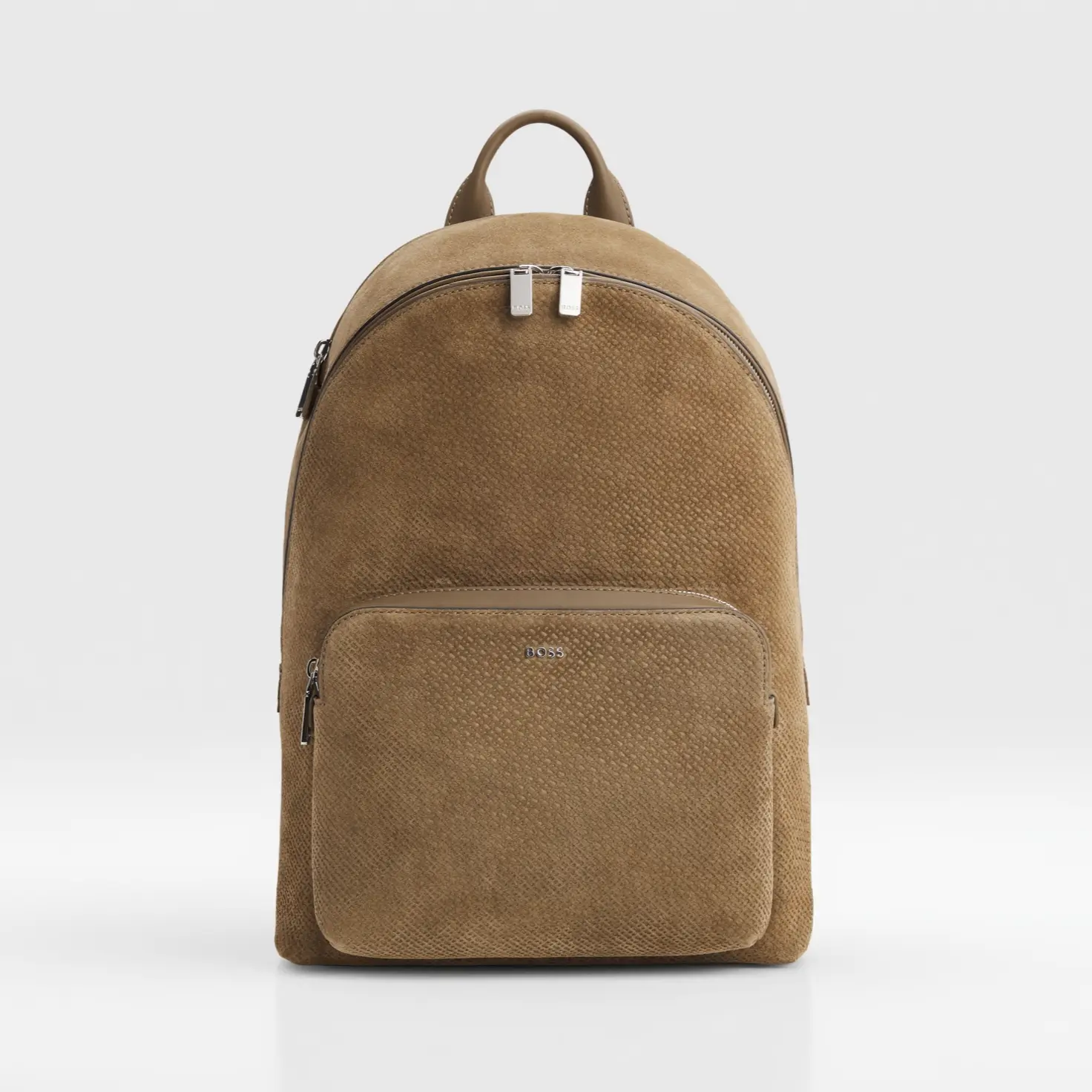 Textured suede leather city backpack tech pack sample thumbnail