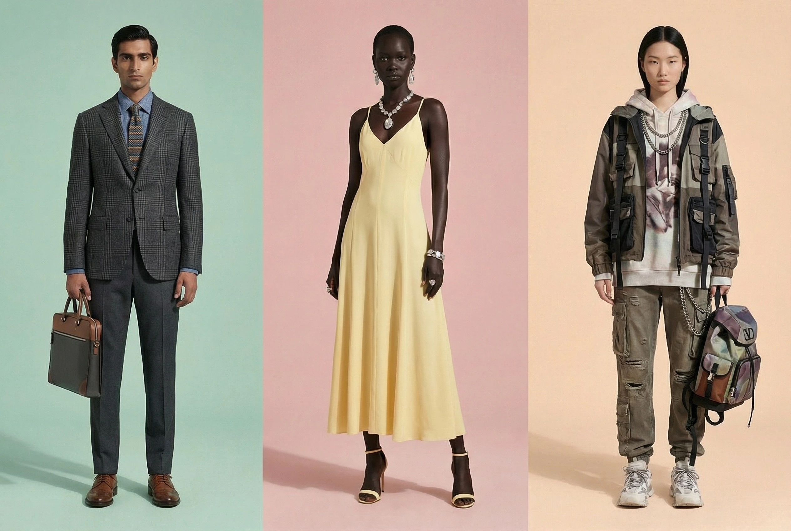 Multiple SKUs across diverse fashion categories