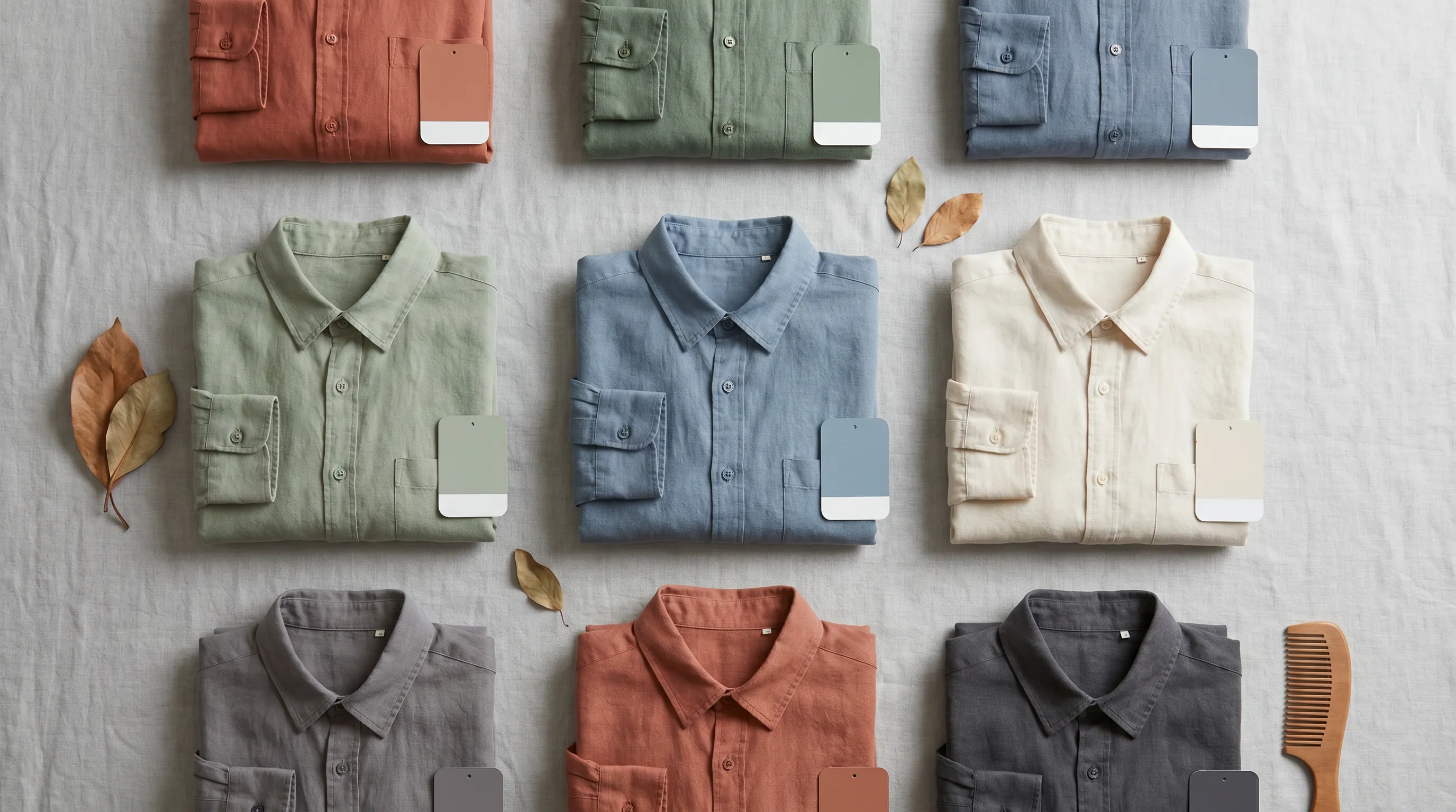 A colorway presentation board showing one garment style in several coordinated seasonal colors for a buyer meeting