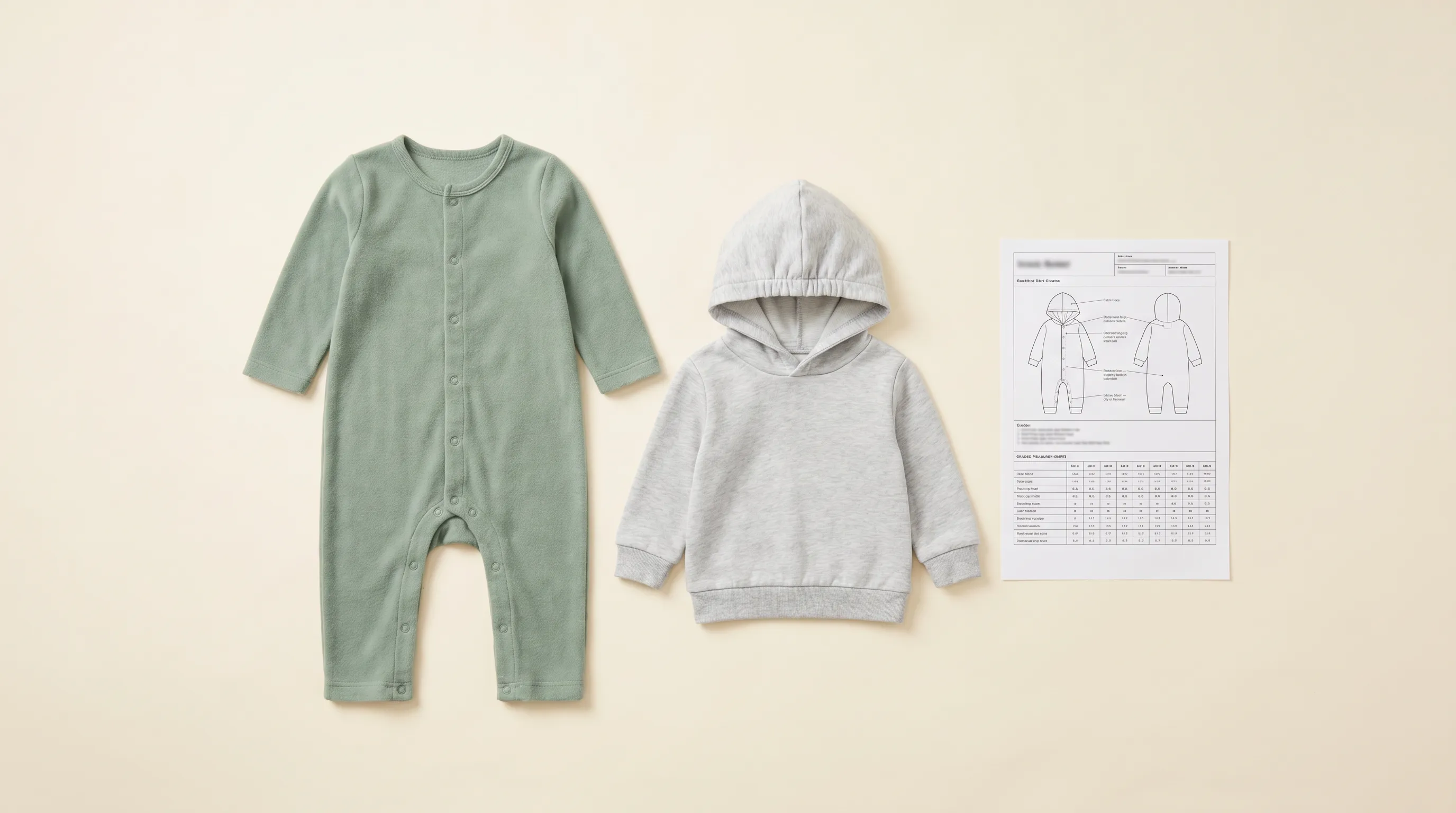 Tech pack for kidswear