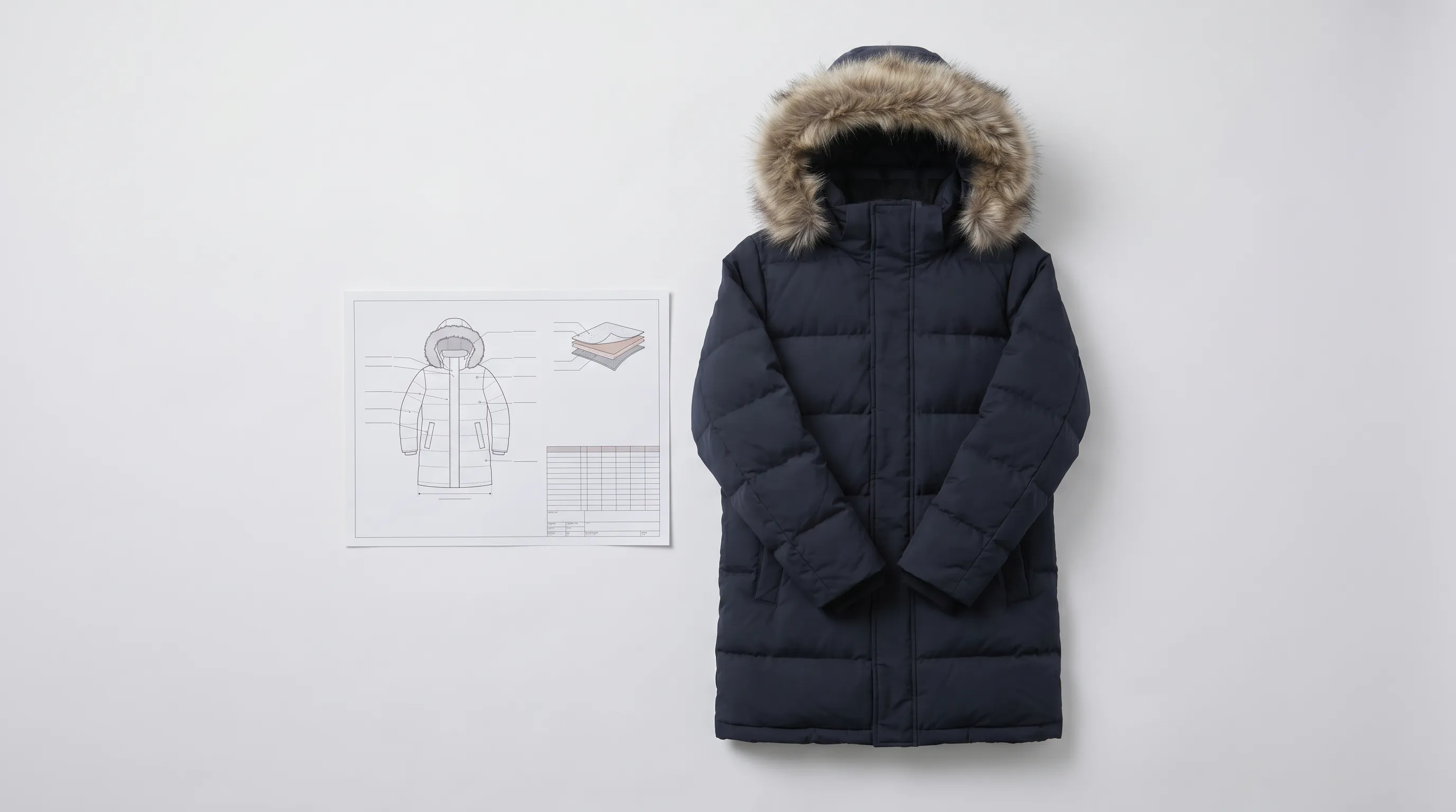 Tech pack for outerwear