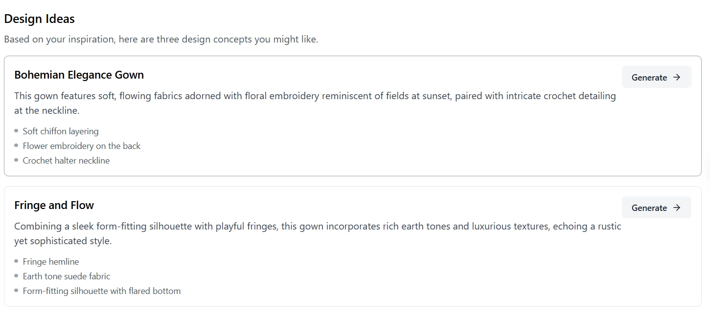 A screenshot from Adstronaut AI showing a user selecting one of three AI-generated options, highlighting the human-in-the-loop process