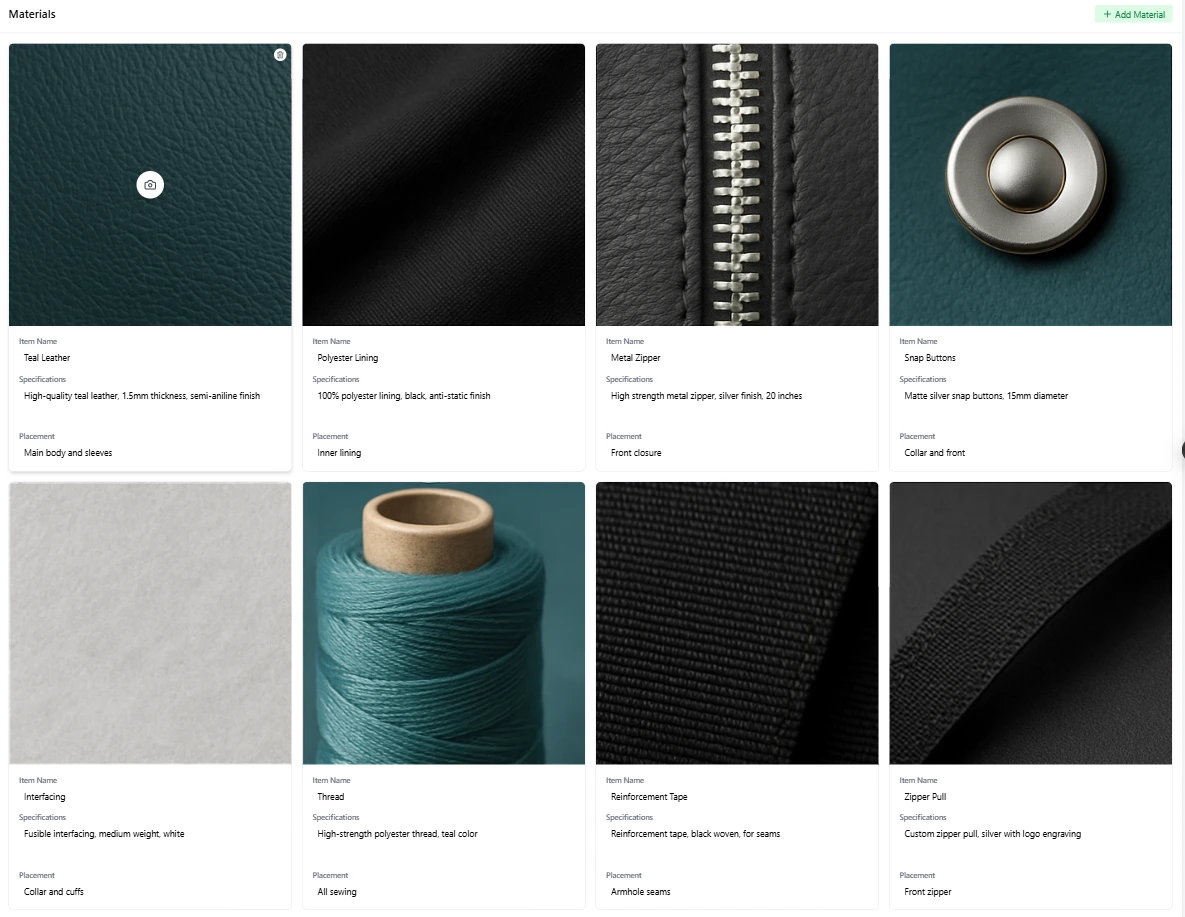 A screenshot of a Bill of Materials table generated by Adstronaut AI, highlighting its clean, professional, and detailed format.