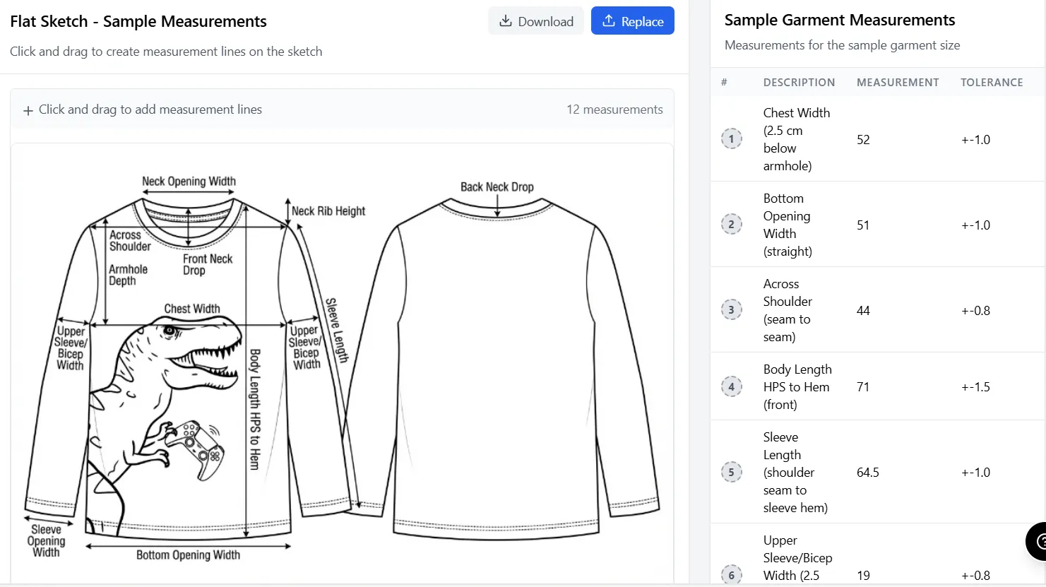 Sample measurements annotation tool